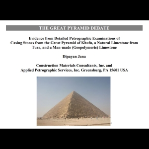 Evidence from Detailed Petrographic Examinations of Casing Stones from the Great Pyramid of Khufu, a Natural Limestone from Tura, and a Man-made (Geopolymeric) Limestone 