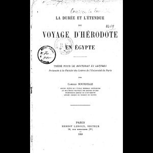 La Duree et l'etendue du voyage d'Herodote en Egypte