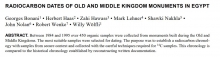 RADIOCARBON DATES OF OLD AND MIDDLE KINGDOM MONUMENTS IN EGYPT