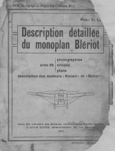 description detaillée du monoplan Blériot