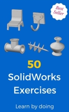 50 SolidWorks Exercises - Learn by Doing