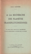 A la recherche des planètes transplutoniennes